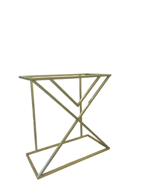 Ermes sidobord, konsolbord i metall & glas. - Bild 3
