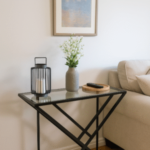 Ares Sidobord , konsolbord med glasskiva