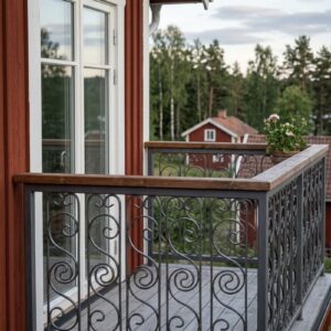 Elegant och tidlös räckespinne i smide